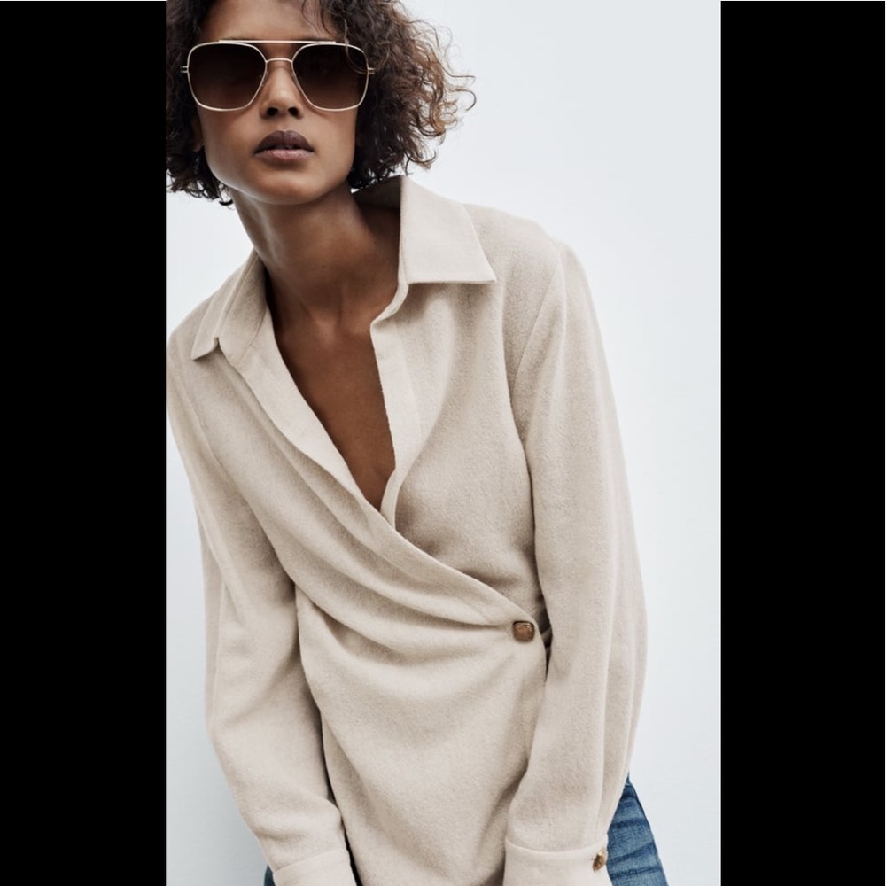 Zara double breasted shirt
